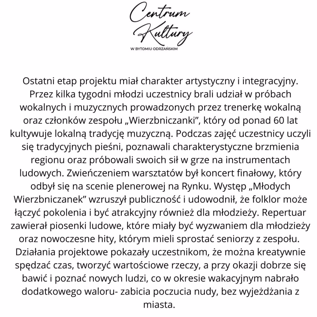 Fotografia z realizacji programu Bardzo Młoda Kultura – zdjęcie 5