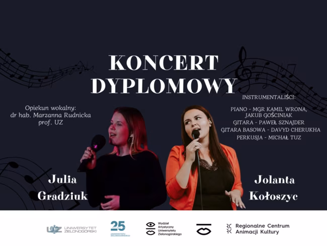 Plakat koncertu dyplomowego.
