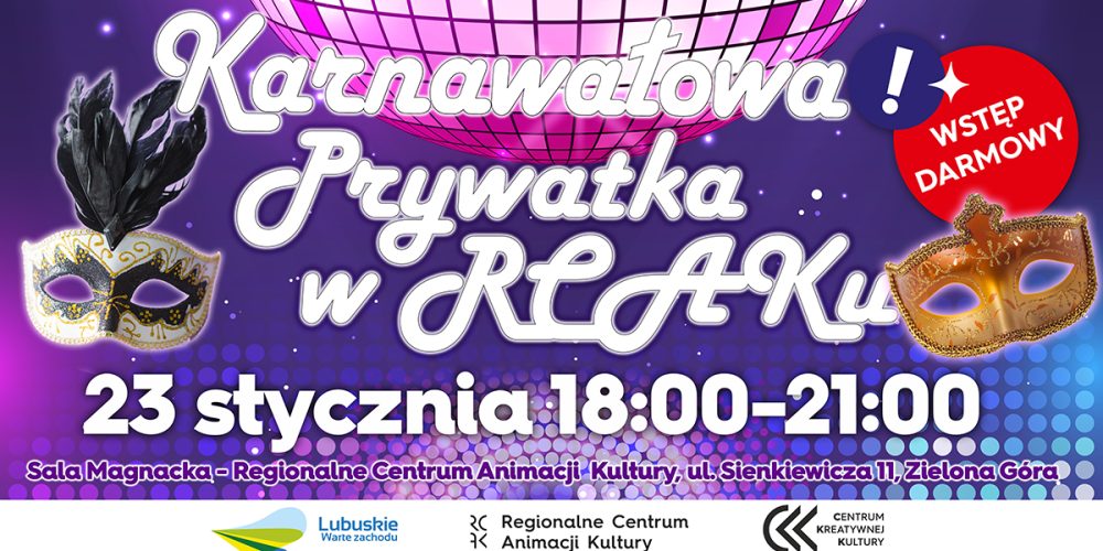 Karnawałowa Prywatka w RCAK-u!